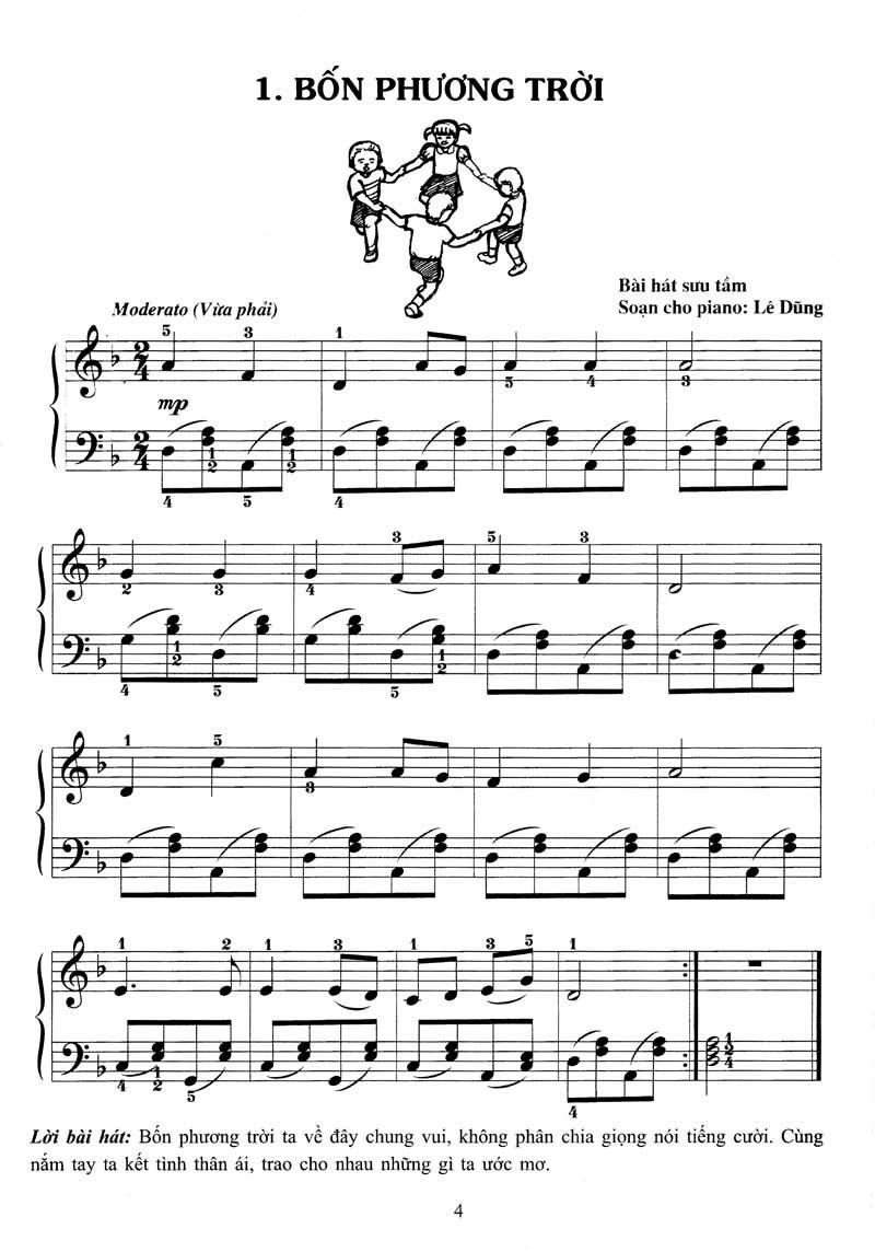 Piano Cho Thiếu Nhi - Tập 4 (Kèm CD + links tải MP3)