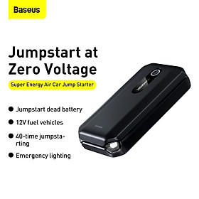 Bộ Sản Phẩm Cứu Hộ Xe Hơi Baseus Kiêm Sạc Dự Phòng 10000mAh Tích Hợp Đèn LED Chiếu Sáng 1000A/12V -[Hàng Chính Hãng]