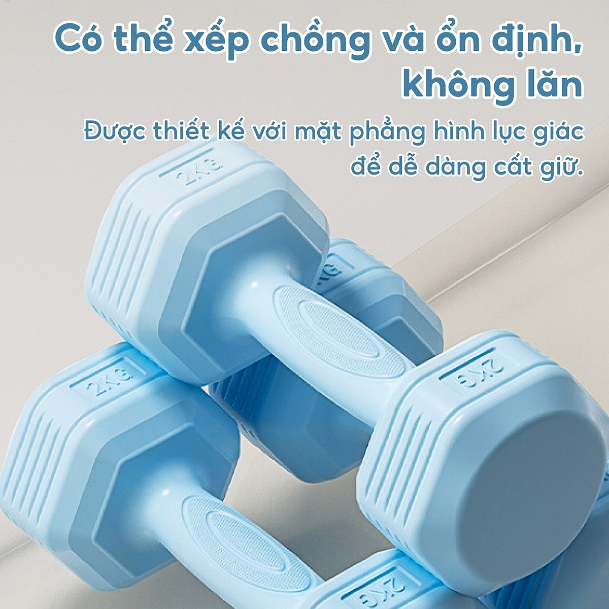 Bộ 2 tạ tay Thái Lan 1kg cao cấp Model Q304 - Q314 tập Gym tại nhà (hàng nhập khẩu)