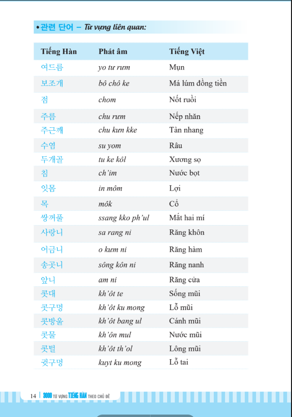 Sách - 3000 Từ Vựng Tiếng Hàn Theo Chủ Đề MCBooks