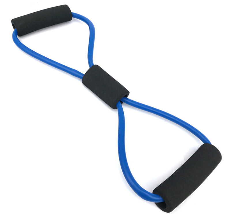 Bộ Dụng Cụ Tập Thể Lực 8 Chi Tiết (Con lăn 2 bánh, Bộ 4 dây đàn hồi,dây nhảy và dây đàn hồi cơ số 8)