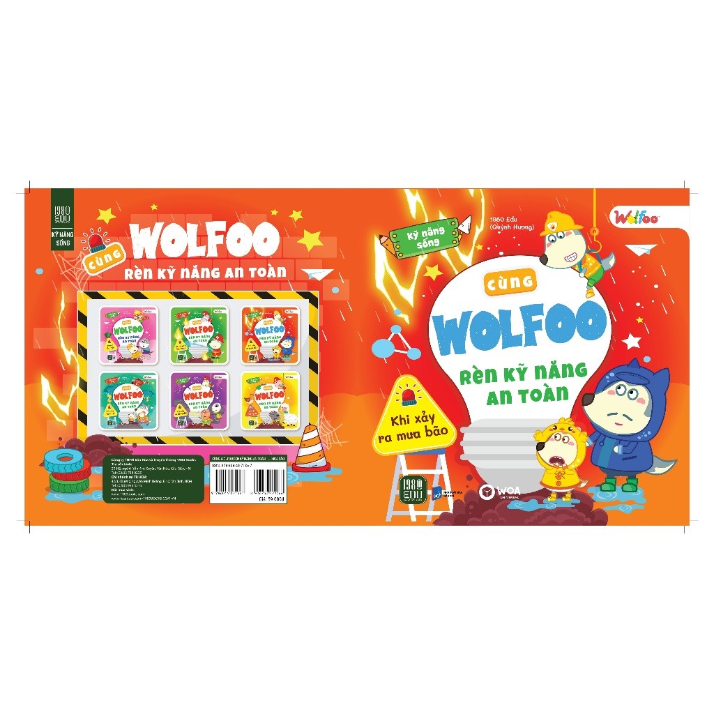 Sách - Cùng Wolfoo Rèn Kỹ Năng An Toàn Khi Xảy Ra Mưa Bão