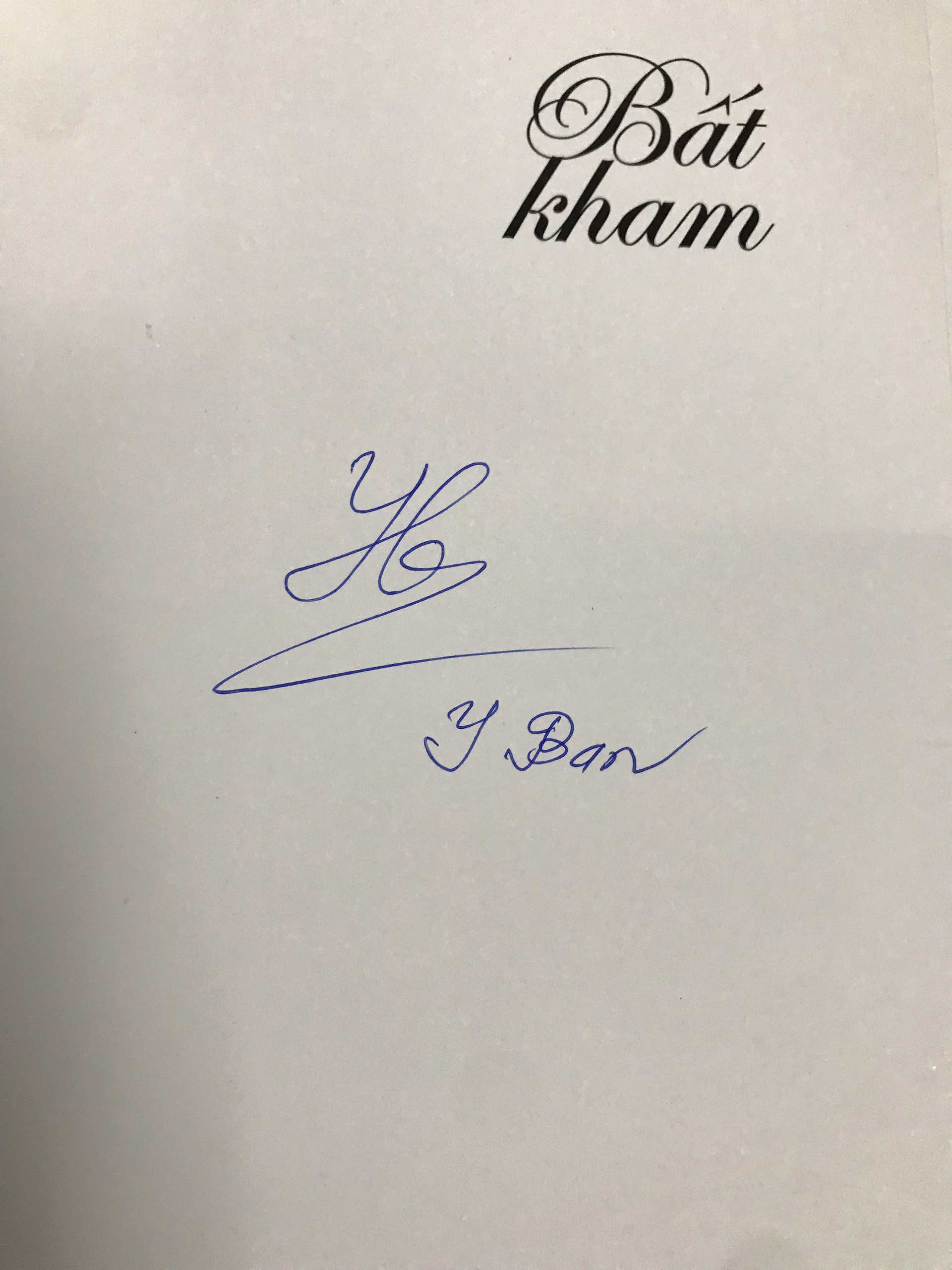 Bất Kham - tập thơ của nhà văn Y Ban