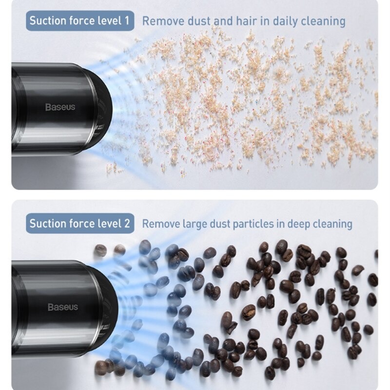 Máy hút bụi pin sạc cầm tay Baseus A3 Car Vacuum Cleaner (15000pa, 135W, Vacuum Portable Cleaner) - Hàng Chính Hãng