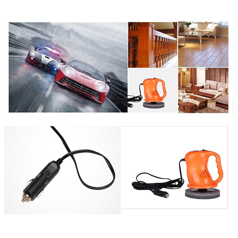 Máy đánh bóng xe hơi cầm tay 12v cắm tẩu sạc, dụng cụ đánh bóng ô tô đa năng cầm tay tiện lợi phụ kiện chăm sóc ô tô