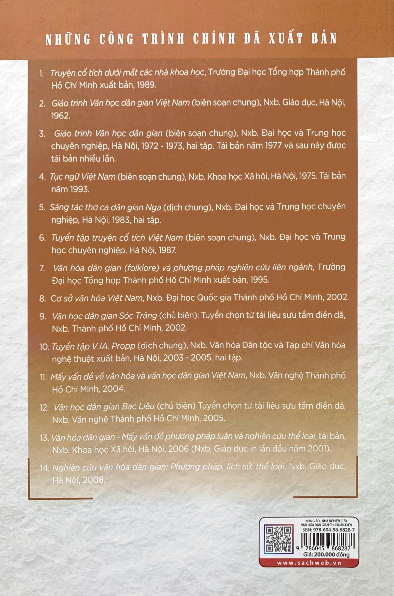 Nhà Giáo Nghiên Cứu Văn Hóa Dân Gian Chu Xuân Diên