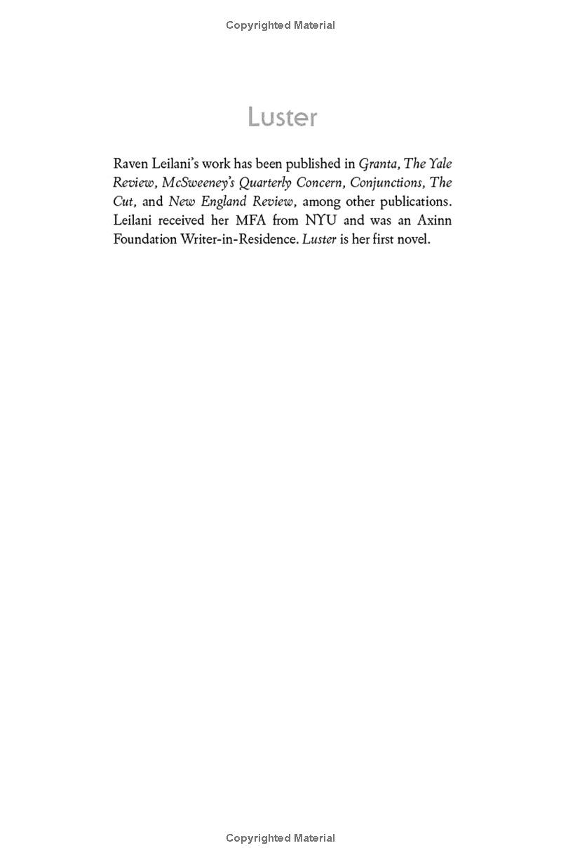 Luster: A Novel
