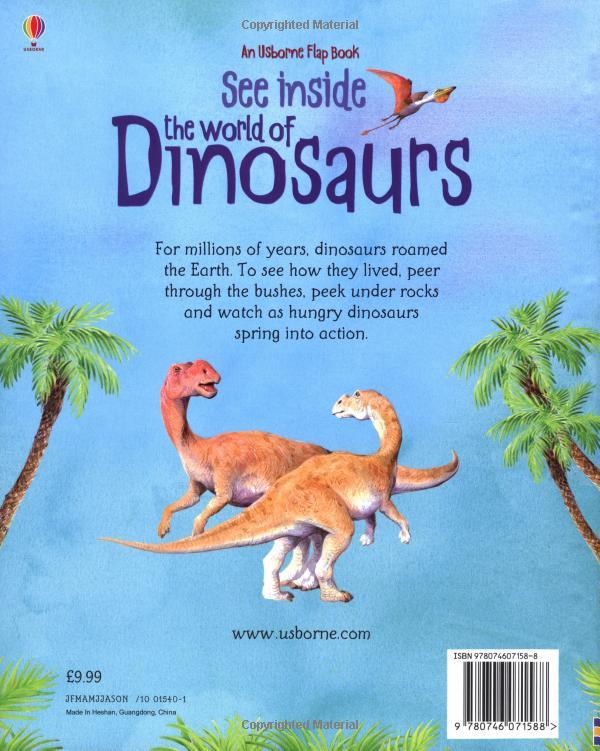 Sách tương tác tiếng Anh - Usborne See Inside the World of Dinosaurs
