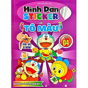 Bộ Sách Hình Dán Sticker Và Tô Màu