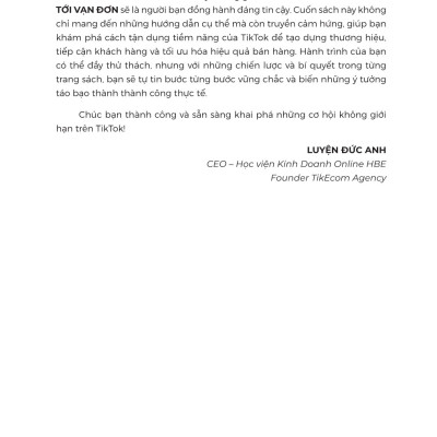 TIKTOK ADS CON ĐƯỜNG TỚI VẠN ĐƠN - TG Luyện Đức Anh