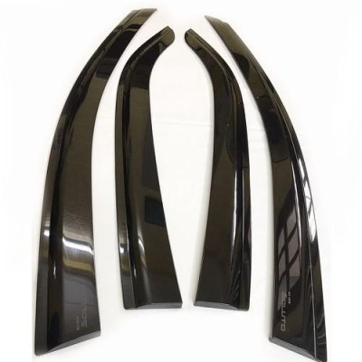 Bộ vè che mưa đen dành cho xe Kia Soluto 2019-2021 chất liệu DÀY và BỀN