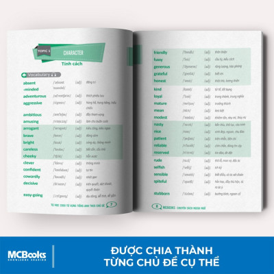 Sách - Tự Học 2000 Từ Vựng Tiếng Anh Theo Chủ Đề - MCBooks