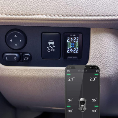 Cảm Biến Áp Suất Lốp ICAR C398 Dành Cho Xe Toyota Tích Hợp Lên Cổng Chờ Theo Xe