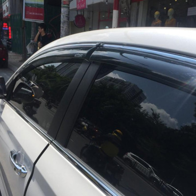 Bộ vè che mưa Hyundai Accent 2018-2019 chỉ mạ Crom cao cấp