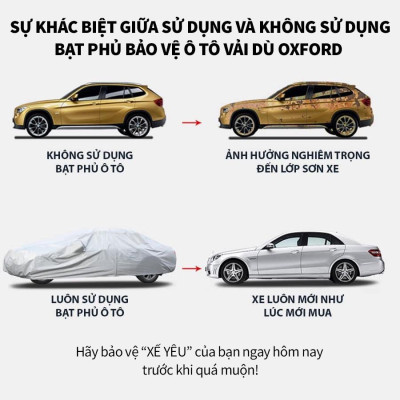 Bạt phủ xe ô tô 3 lớp thông minh cho xe AUDI A8, chất liệu vải dù oxford cao cấp, áo trùm bảo vệ xe che nắng