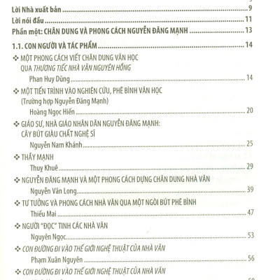 Nguyễn Đăng Mạnh Chân Dung Và Phong Cách