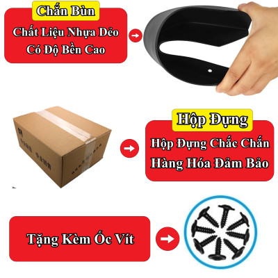 Chắn Bùn Xe Vios 2008 - 2022 Chất Liệu Nhựa Dẻo Siêu Bền Tặng Kèm Thêm Ốc Vít