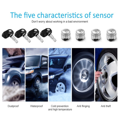 Cảm biến áp suất lốp van trong, gắn nút chờ các loại xe ô tô, thương hiệu cao cấp Careud - HÀNG NHẬP KHẨU