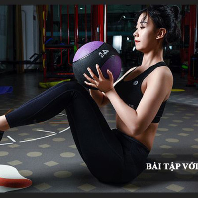 Bóng Tạ Tập Thể Lực,Tập Gym,Tập Yoga 4kg Chất Liệu Cao Su Đặc Hàng Nhập Khẩu Đại Nam Sport
