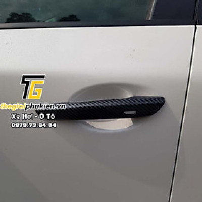 Combo bộ ốp tay nắm cửa vân Carbon và hõm cửa 3M xe Mazda 3 2020