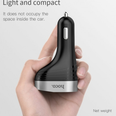 Bộ chia tẩu sạc dùng cho ô tô, xe hơi nhãn hiệu Hoco Z29,  Đầu vào: DC12 - 24V, Đầu ra: USB1/2DC5V/2.4A,ổng đầu ra 2 cổng USB: DV5V/3.1A Max ,  Đầu ra 2 lỗ tẩu sạc: 96W Max , Hàng nhập khẩu