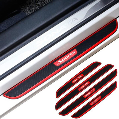 Bộ 04 miếng  dán bảo vệ bậc bước chân cửa xe ô tô Sports
