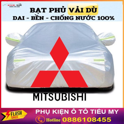 Bạt Phủ Ô Tô Vải Dù Mitsubishi Mirage, Xpander, Attrage, Pajero, Trition, Outlander chống nóng, chống nước