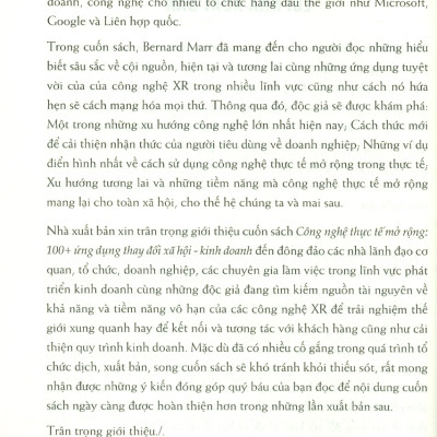 Công Nghệ Thực Tế Mở Rộng: 100+ Ứng Dụng Thay Đổi Xã Hội - Kinh Doanh