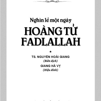 Nghìn lẻ một ngày - Hoàng tử Fadlallah (Tái bản 2025)