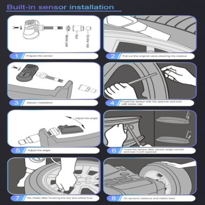 Cảm biến áp suất lốp van trong, gắn nút chờ các loại xe ô tô, thương hiệu cao cấp Careud - HÀNG NHẬP KHẨU