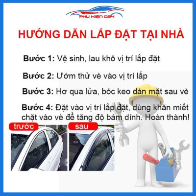 Vè mưa Nissan Almera 2020-2021-2022 chỉ Inox che mưa bảo vệ xe