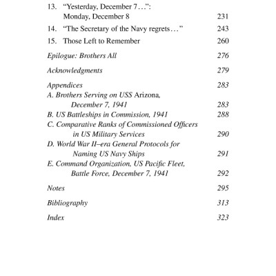 Brothers Down: Pearl Harbor and the Fate of the Many Brothers Aboard the USS Arizona