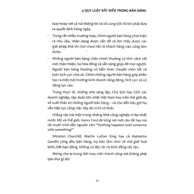 4 Quy Luật Bất Biến Trong Bán Hàng - 100 Câu Chuyện Cảm Hứng Về Nghệ Thuật Bán Hàng Đỉnh Cao ( Tái Bản)