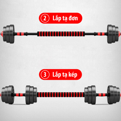 Tạ đôi, Tạ tay + Tạ Đẩy kết hợp (2 in 1) 40kg tập tay đẩy kết hợp, tạ nam nữ tập gym ( hàng nhập khẩu）