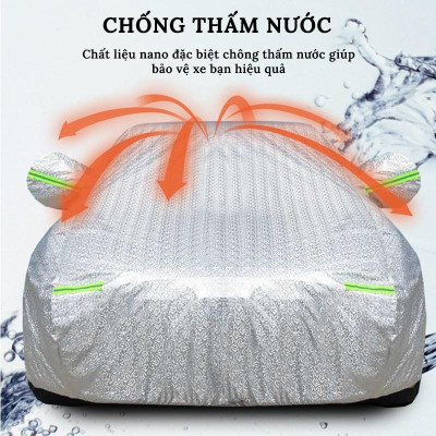 Bạt Phủ Xe Ô Tô Chevrolet Spark, Colorado, Trailblazer, Aveo, Cruze, Orlando, Captiva - Chất Liệu Bạt Tráng Nhôm 3 Lớp