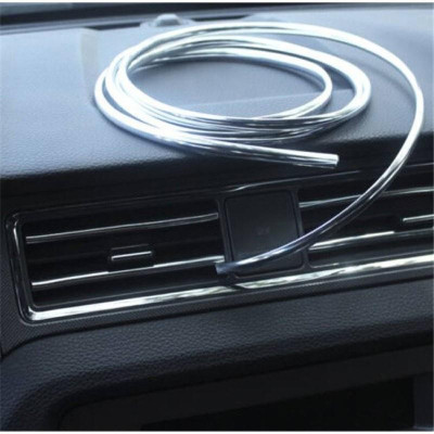 Dán viền trang trí xe hơi mạ crom - Nẹp chữ U trang trí, chống xước, bảo vệ xe, cuộn dài 12m