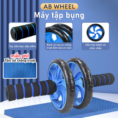 BG Con Lăn Tập Bụng 2 Bánh TDR100  + Thảm Lót ( hàng nhập khẩu)