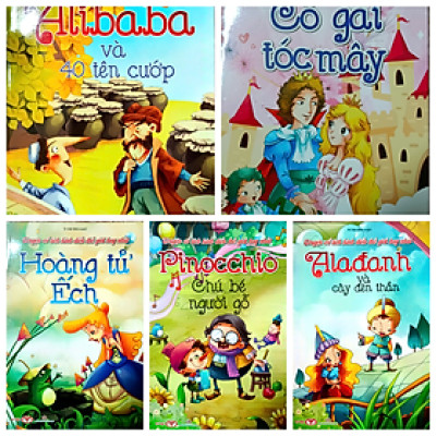 Combo Bộ Truyện Cổ Tích Kinh Điển Thế Giới Hay Nhất - Bộ 5 Cuốn (Tặng Sticker ngẫu nhiên)