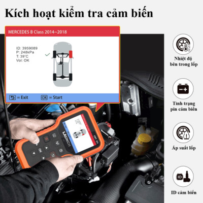 Máy Cài Đặt Cảm Biến Áp Suất Lốp LAUNCH CRT511