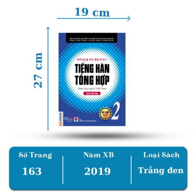 Sách Tiếng Hàn Tổng Hợp Dành Cho Người Việt Nam sơ cấp 2 bài học + bài tập ( đen trắng ) Mcbooks