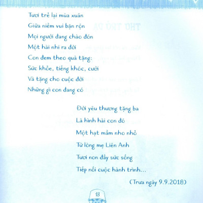 Chào thế giới bây giờ con đã đến 