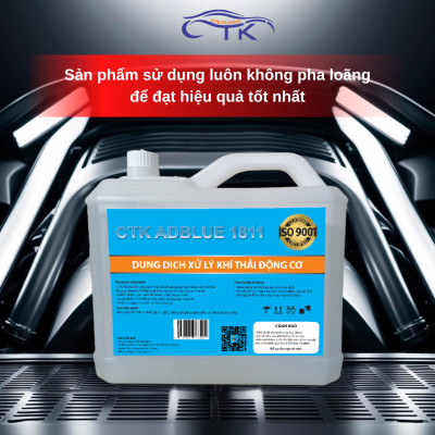 Dung Dịch Xử Lý Khí Thải Động Cơ Ô Tô CTK Chính Hãng, Dung tích 10L, Nguyên Liệu Ure Tinh Khiết, Đạt Tiêu Chuẩn ISO 22241, DIN 70070