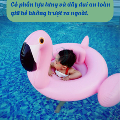 Phao Bơi Hồng Hạc Dễ Thương Cho Bé- Phao Hình Chim Hồng Hạc Đáng Yêu- Phao Bơi Trẻ Em Hình Thú Hồng Hạc- Phao Hồng Hạc Bảo Vệ An Toàn Cho Bé- Phao Ngồi Hồng Hạc Cao Cấp Cho Bé- Phao Bơi Em Bé Chống Lật Hồng Hạc