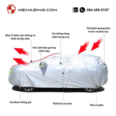 Bạt Phủ ô tô KIA SELTOS Nhãn hiệu XEMAZING