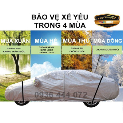[KONA - LOẠI VẢI DÙ] Bạt trùm xe ô tô Hyundai Kona vải dù oxford cao cấp , áo bạt phủ trùm che kín che nắng, che mưa