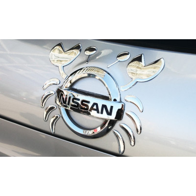 Tem 3D hình CON CUA dán trang trí thương hiệu xe hơi ô tô