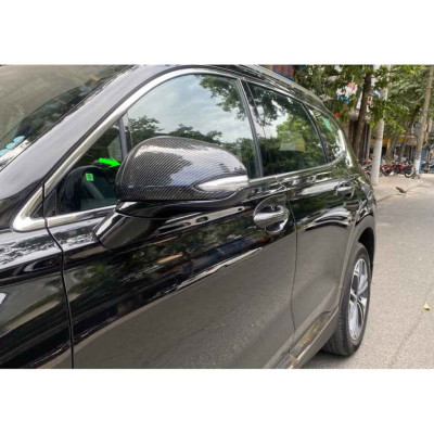 Ốp Gương Chiếu Hậu Dành Cho Ô Tô Santafe 2019 2020 Vân Cacbon