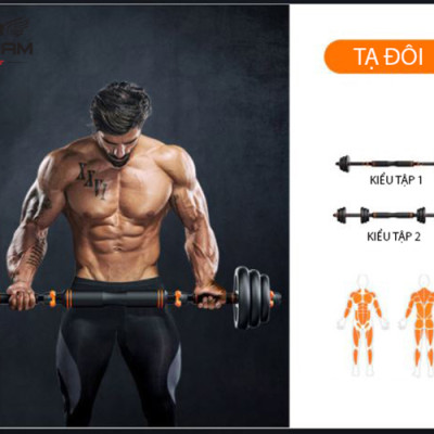 Bộ Tạ Tay Đa Năng Điều Chỉnh 20Kg Composite  6 Trong 1 FED-130220 Cao Cấp Đại Nam Sport