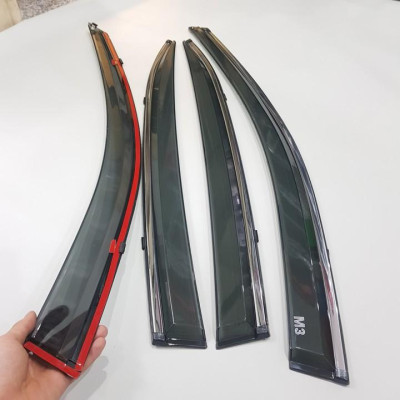 Bộ vè che mưa Mazda 3 2014-2019 chỉ mạ Crom cao cấp