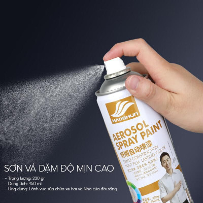 BÌNH XỊT SƠN XÓA VẾT XƯỚC Ô TÔ 400ML CHO VINFAST VF3 MÀU VÀNG (MÃ MÀU 25)